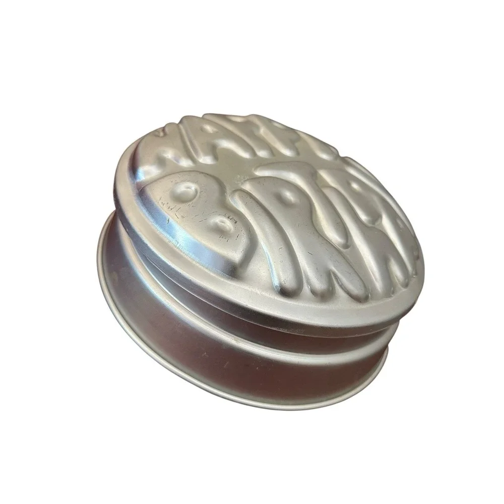 1974 Wilton Happy Birthday Round Cake Pan Aluminum Baking Mold #502-259‎